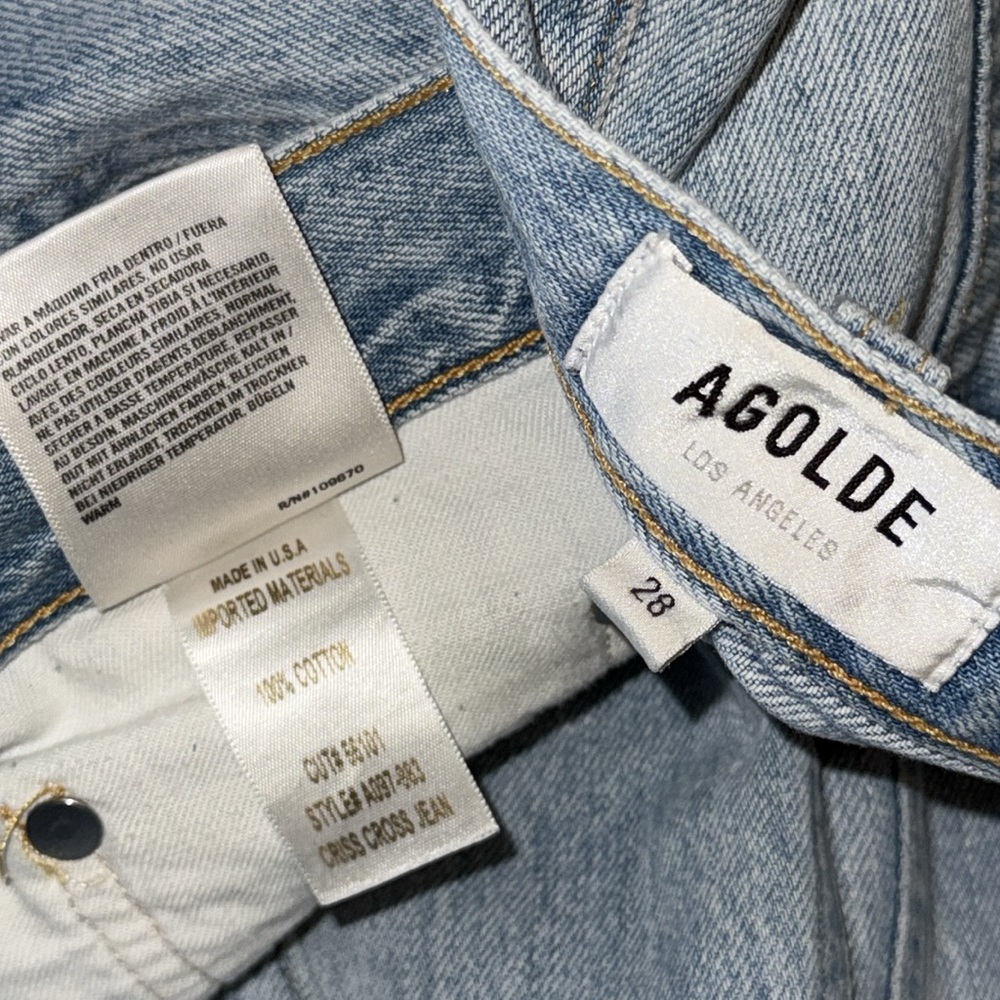 Agolde oversized arc criss cross over jeans - Picture 6 of 9
